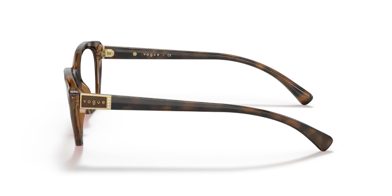 VOGUE EYEWEAR Donna VO5425B 2386 Montature da vista Iniettato Marrone Trasparente Rotonda Normale miniatura 3