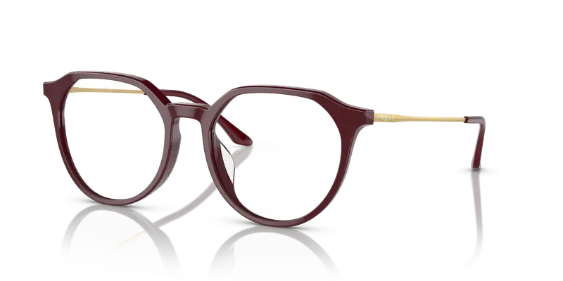 VOGUE EYEWEAR Donna VO5430D 2139 Montature da vista Acetato Rosso Trasparente Geometrica Normale miniatura 3