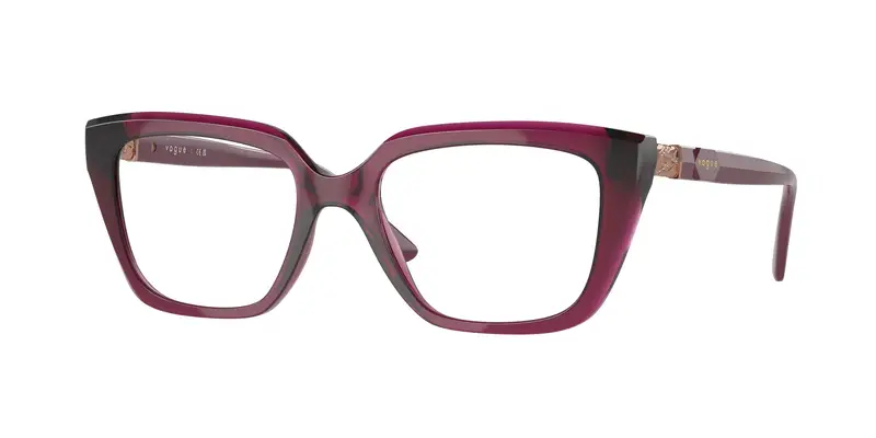 VOGUE EYEWEAR Donna VO5477B  2989 Montature da vista Iniettato Viola Trasparente Squadrata Normale