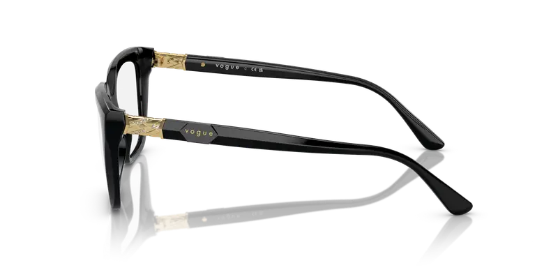 VOGUE EYEWEAR Donna VO5477B W44 Montature da vista Iniettato Nero Trasparente Squadrata Normale miniatura 3