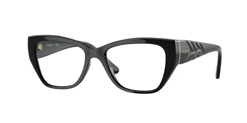 VOGUE EYEWEAR Donna VO5483  W44 Montature da vista Iniettato Nero Trasparente Farfalla Normale