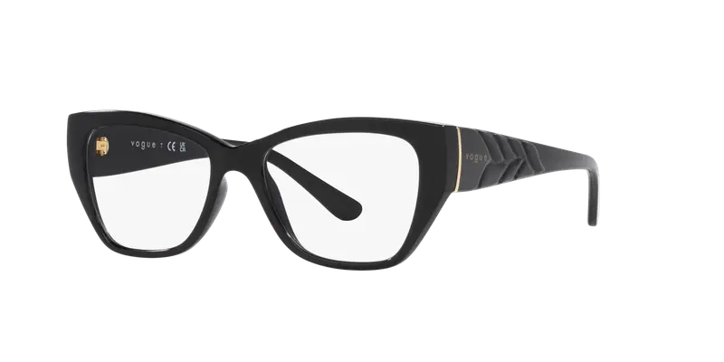 VOGUE EYEWEAR Donna VO5483 W44 Montature da vista Iniettato Nero Trasparente Farfalla Normale miniatura 2