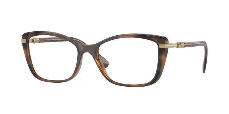 VOGUE EYEWEAR Donna VO5487B  2386 Montature da vista Iniettato Marrone Trasparente Farfalla Normale