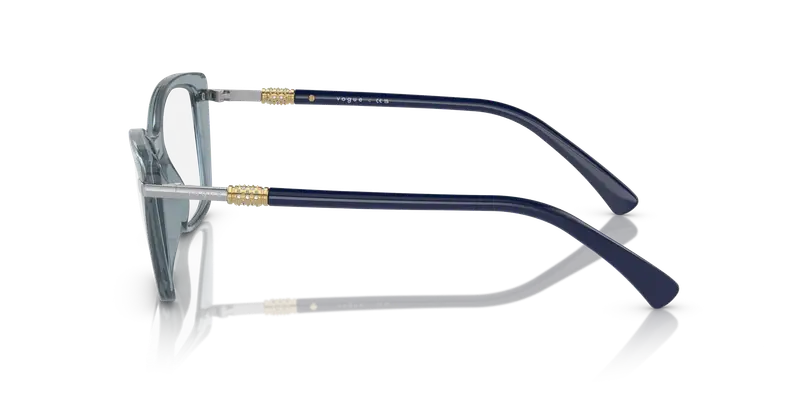 VOGUE EYEWEAR Donna VO5487B 2966 Montature da vista Iniettato Blu Trasparente Farfalla Normale miniatura 3