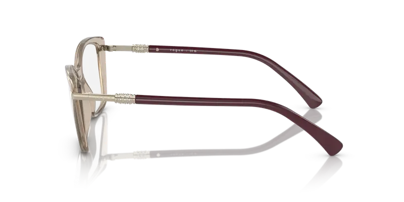 VOGUE EYEWEAR Donna VO5487B 2990 Montature da vista Iniettato Marrone Trasparente Farfalla Normale miniatura 3