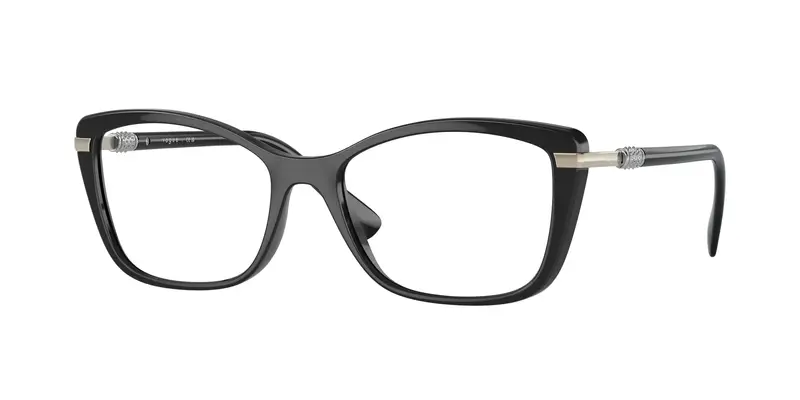VOGUE EYEWEAR Donna VO5487B  W44 Montature da vista Iniettato Nero Trasparente Farfalla Normale