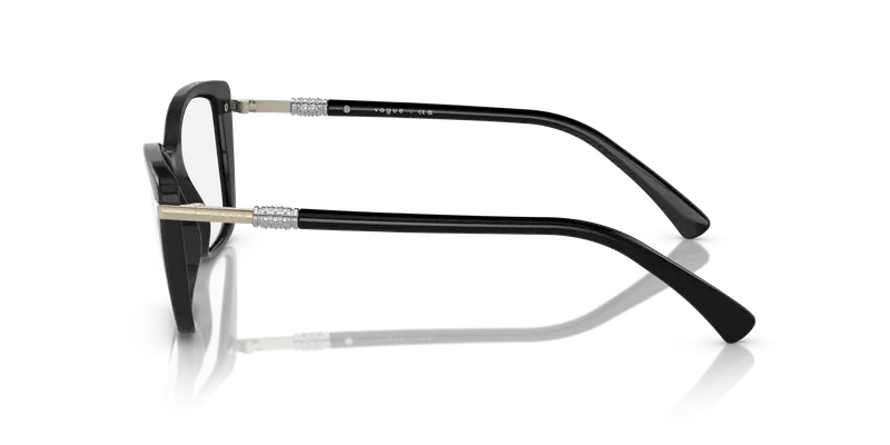 VOGUE EYEWEAR Donna VO5487B W44 Montature da vista Iniettato Nero Trasparente Farfalla Normale miniatura 3