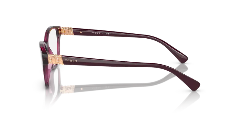 VOGUE EYEWEAR Donna VO5516B 2989 Montature da vista Nylon Viola Trasparente Pillow Normale miniatura 3