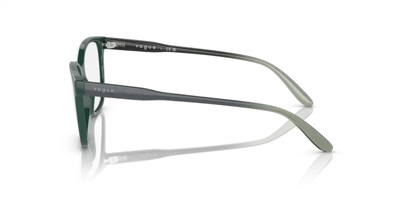 VOGUE EYEWEAR Donna VO5518 3050 Montature da vista Nylon Verde Trasparente Pillow Normale miniatura 3