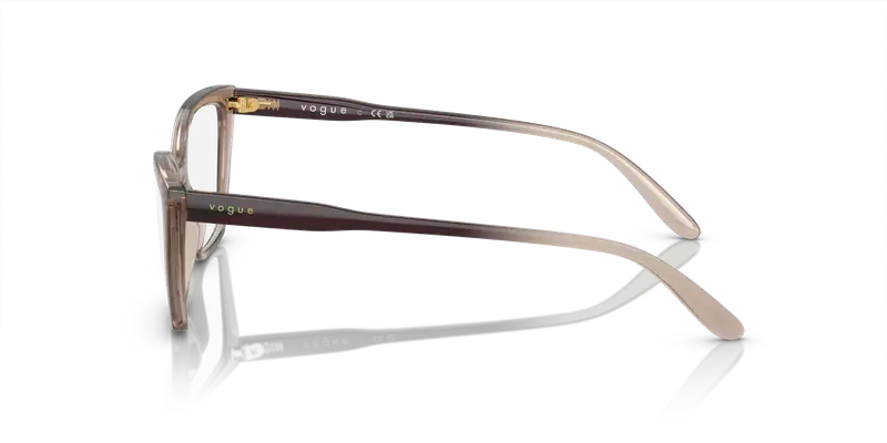 VOGUE EYEWEAR Donna VO5519 2940 Montature da vista Nylon Marrone Trasparente Cat Eye Normale miniatura 3