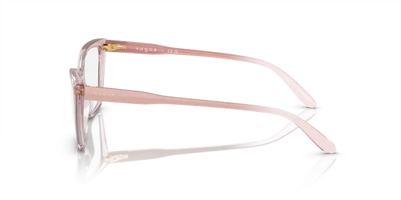 VOGUE EYEWEAR Donna VO5519 2942 Montature da vista Nylon Rosa Trasparente Cat Eye Normale miniatura 3