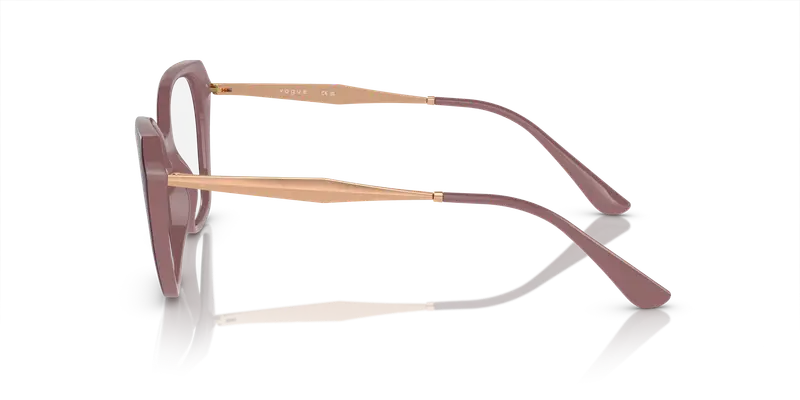 VOGUE EYEWEAR Donna VO5522 3100 Montature da vista Iniettato Rosso Trasparente Geometrica Normale miniatura 3