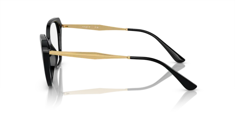 VOGUE EYEWEAR Donna VO5522 W44 Montature da vista Iniettato Nero Trasparente Geometrica Normale miniatura 3