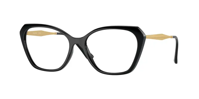 VOGUE EYEWEAR Donna VO5522  W44 Montature da vista Iniettato Nero Trasparente Geometrica Normale