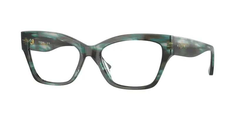 VOGUE EYEWEAR Donna VO5523  3088 Montature da vista Acetato Verde Trasparente Cat Eye Normale