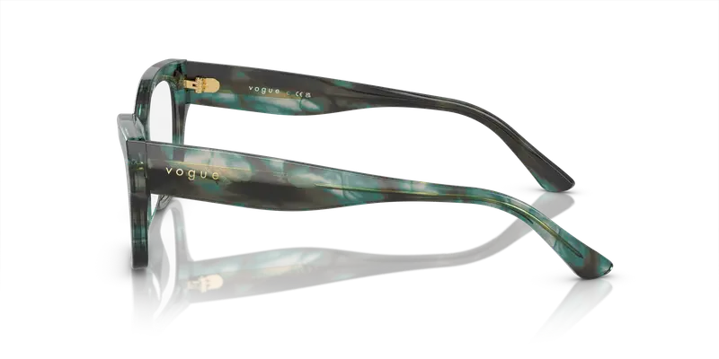 VOGUE EYEWEAR Donna VO5523 3088 Montature da vista Acetato Verde Trasparente Cat Eye Normale miniatura 3