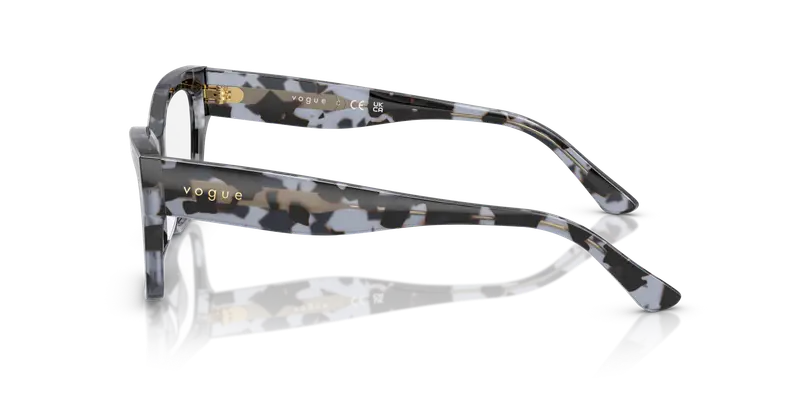 VOGUE EYEWEAR Donna VO5523 3147 Montature da vista Acetato Blu Trasparente Cat Eye Normale miniatura 3