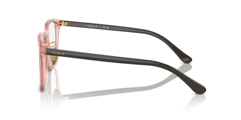 VOGUE EYEWEAR Donna VO5550D 2828 Montature da vista Acetato Rosa Trasparente Pillow Normale miniatura 3