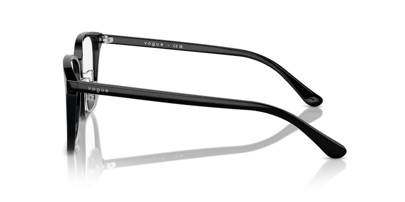 VOGUE EYEWEAR Donna VO5550D W44 Montature da vista Acetato Nero Trasparente Pillow Normale miniatura 3