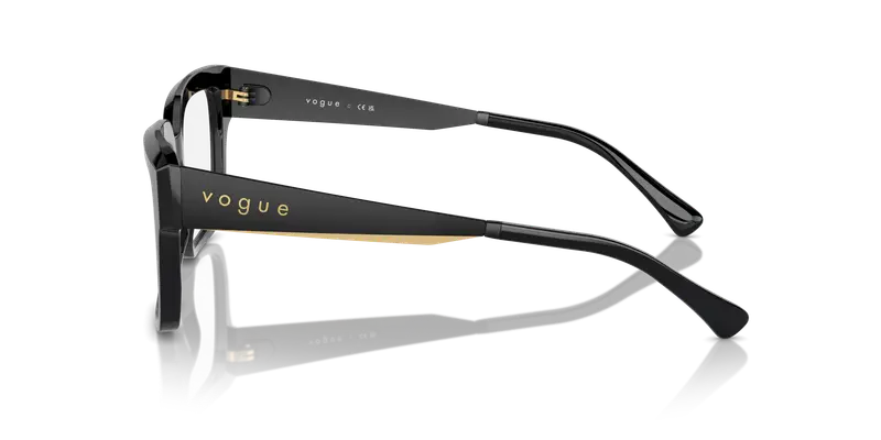 VOGUE EYEWEAR Donna VO5559 W44 Montature da vista Acetato Nero Trasparente Pillow Normale miniatura 3