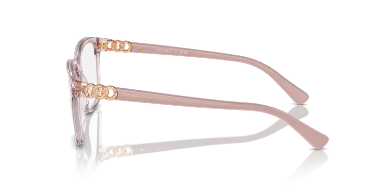 VOGUE EYEWEAR Donna VO5574B 2942 Montature da vista Nylon Rosa Trasparente Pillow Normale miniatura 3