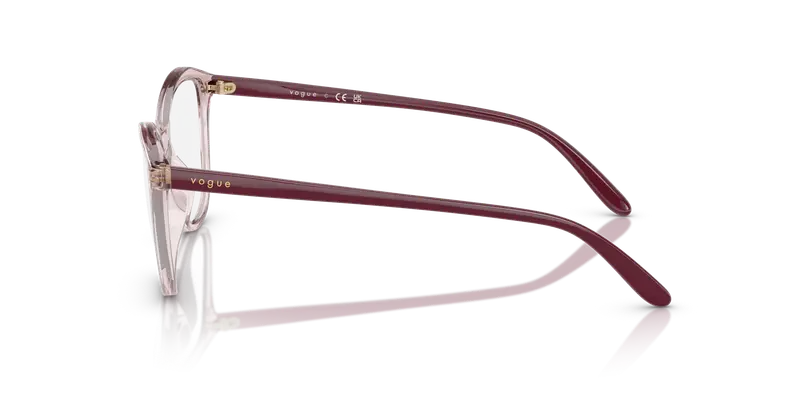 VOGUE EYEWEAR Donna VO5602 2942 Montature da vista Nylon Rosa Trasparente Geometrica Normale miniatura 3