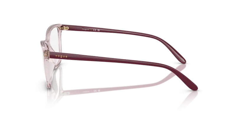 VOGUE EYEWEAR Donna VO5603 2942 Montature da vista Nylon Rosa Trasparente Farfalla Normale miniatura 3
