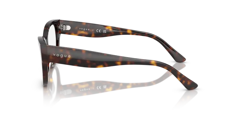 VOGUE EYEWEAR Donna VO5604 W656 Montature da vista Acetato Marrone Trasparente Cat Eye Normale miniatura 3