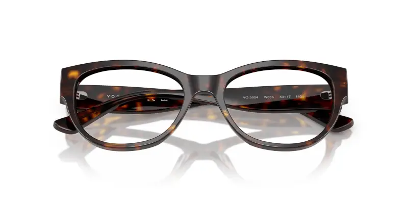 Donna VO5604 W656 Montature da vista Acetato Marrone Trasparente Cat Eye Normale miniatura 2