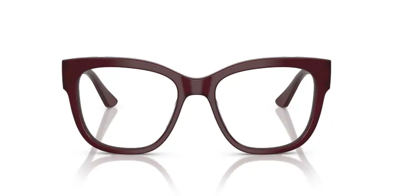 Donna VO5605 2426 Montature da vista Acetato Rosso Trasparente Squadrata Normale miniatura 3