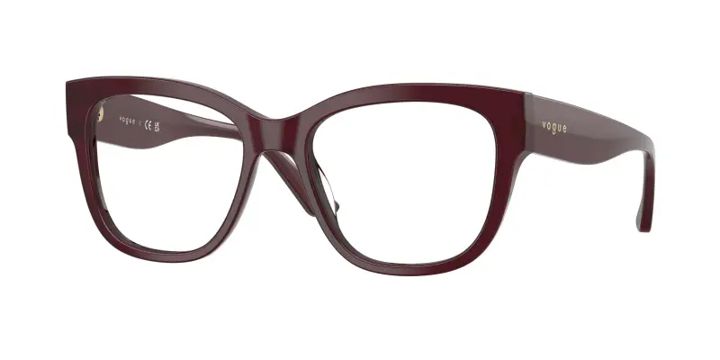 Donna VO5605 2426 Montature da vista Acetato Rosso Trasparente Squadrata Normale