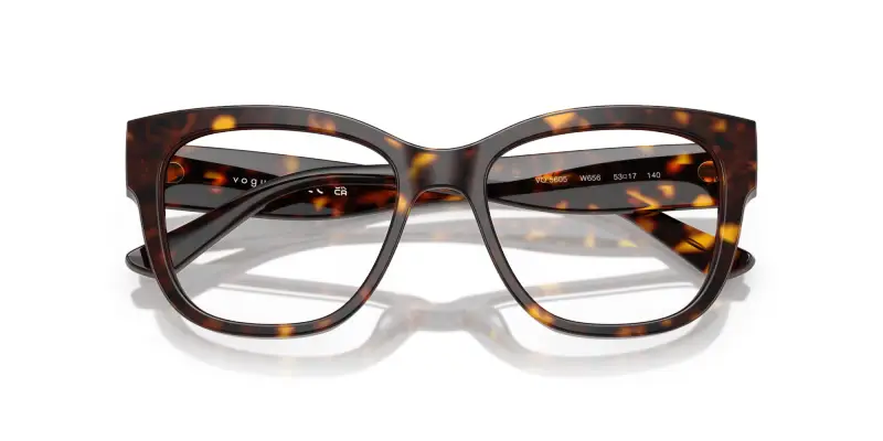 Donna VO5605 W656 Montature da vista Acetato Marrone Trasparente Squadrata Normale miniatura 2