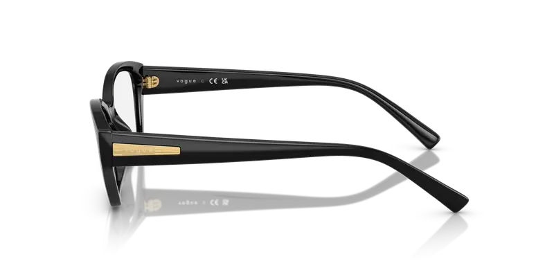 VOGUE EYEWEAR Donna VO5608 W44 Montature da vista Nylon Nero Trasparente Cat Eye Normale miniatura 3