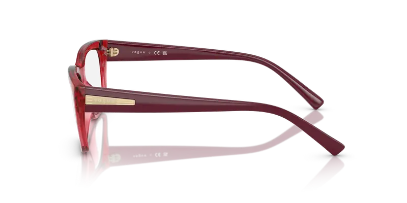 VOGUE EYEWEAR Donna VO5609 3084 Montature da vista Nylon Viola Trasparente Pillow Normale miniatura 3