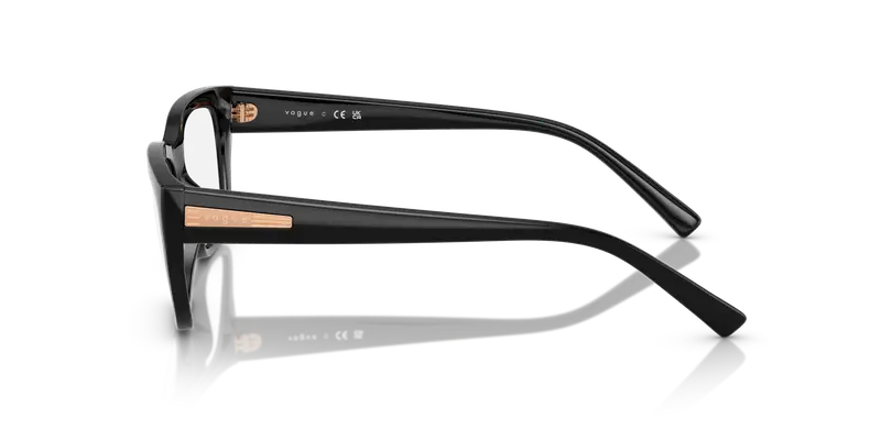 VOGUE EYEWEAR Donna VO5609 W44 Montature da vista Nylon Nero Trasparente Pillow Normale miniatura 3