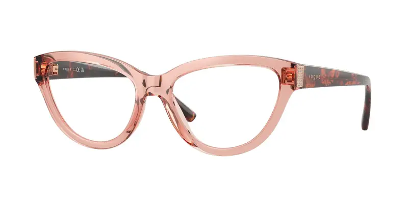 VOGUE EYEWEAR Donna VO5610B  2864 Montature da vista Nylon Rosa Trasparente Cat Eye Normale