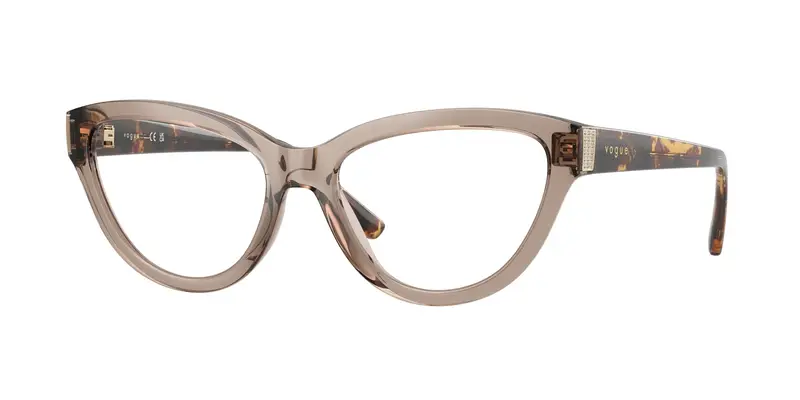 VOGUE EYEWEAR Donna VO5610B  2940 Montature da vista Nylon Marrone Trasparente Cat Eye Normale