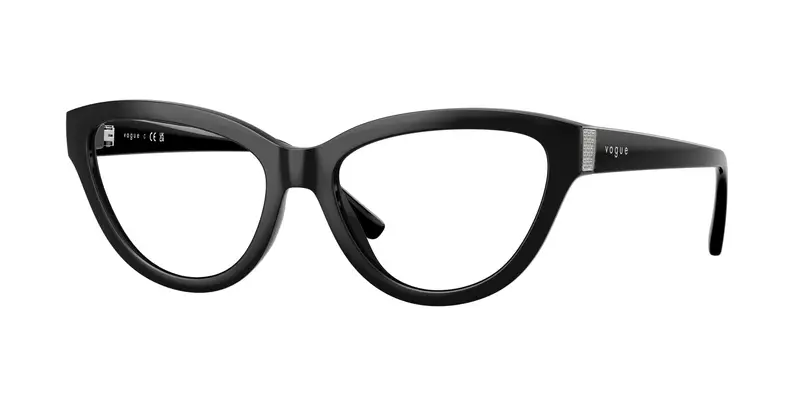 VOGUE EYEWEAR Donna VO5610B  W44 Montature da vista Nylon Nero Trasparente Cat Eye Normale