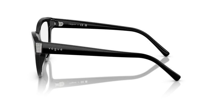 VOGUE EYEWEAR Donna VO5610B W44 Montature da vista Nylon Nero Trasparente Cat Eye Normale miniatura 3