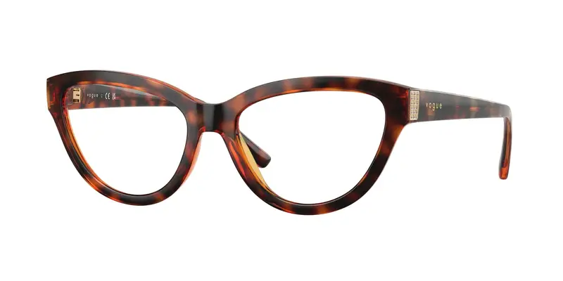 VOGUE EYEWEAR Donna VO5610B  W656 Montature da vista Nylon Marrone Trasparente Cat Eye Normale