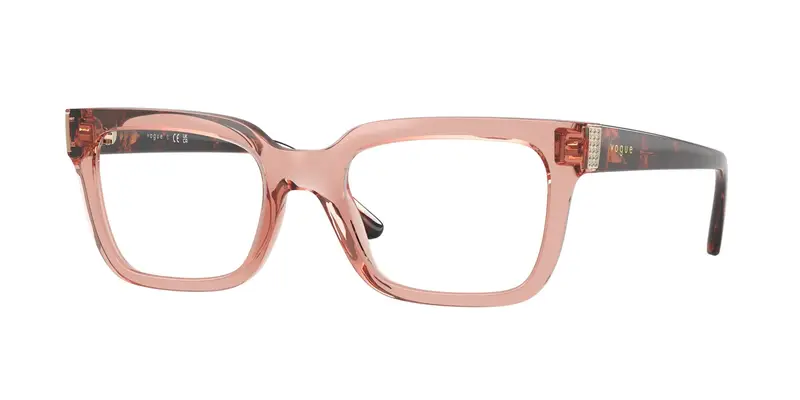 VOGUE EYEWEAR Donna VO5611B  2864 Montature da vista Nylon Rosa Trasparente Pillow Normale