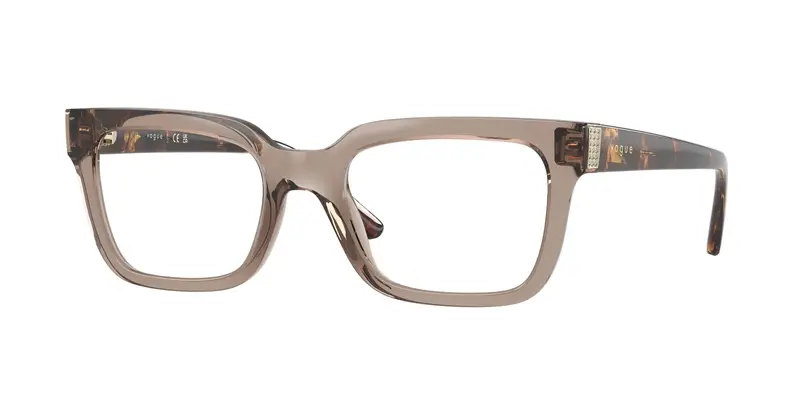VOGUE EYEWEAR Donna VO5611B  2940 Montature da vista Nylon Marrone Trasparente Pillow Normale