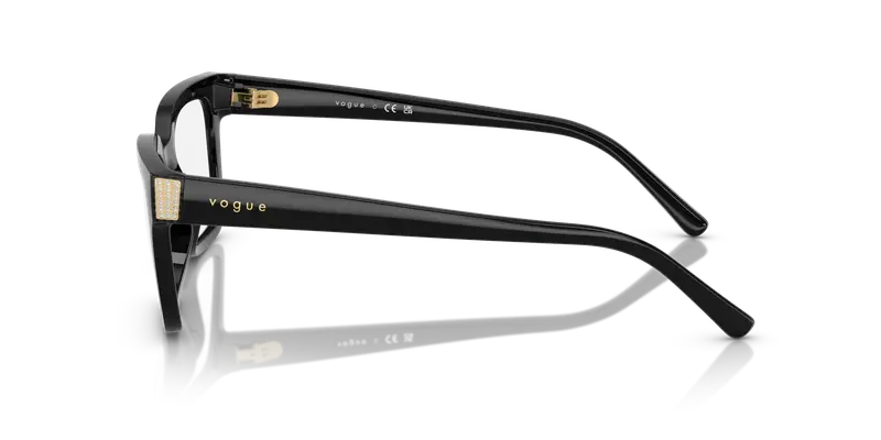 VOGUE EYEWEAR Donna VO5611B W44 Montature da vista Nylon Nero Trasparente Pillow Normale miniatura 3