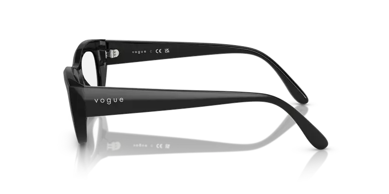 VOGUE EYEWEAR Donna VO5615 W44 Montature da vista Nylon Nero Trasparente Cat Eye Normale miniatura 3