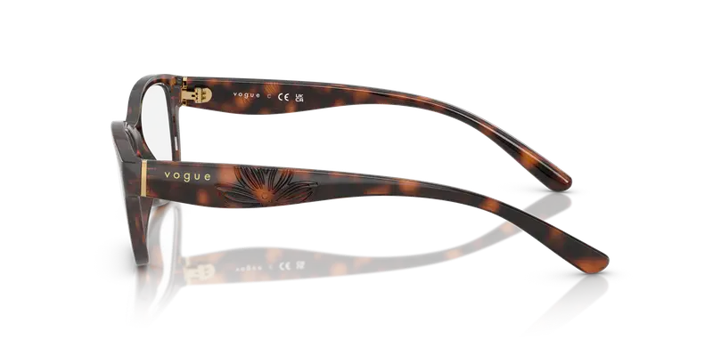 VOGUE EYEWEAR Donna VO5627 2718 Montature da vista Nylon Marrone Trasparente Farfalla Normale miniatura 3