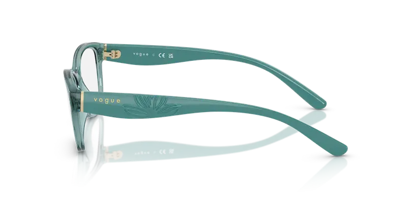 VOGUE EYEWEAR Donna VO5627 3196 Montature da vista Nylon Verde Trasparente Farfalla Normale miniatura 3