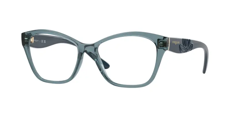 VOGUE EYEWEAR Donna VO5628  3197 Montature da vista Nylon Blu Trasparente Geometrica Normale
