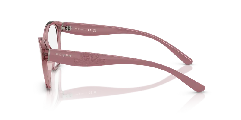 VOGUE EYEWEAR Donna VO5628 3198 Montature da vista Nylon Rosa Trasparente Geometrica Normale miniatura 3