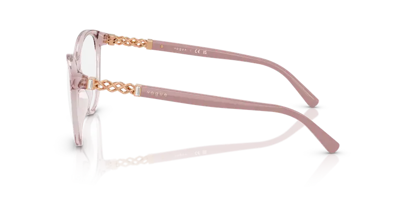 VOGUE EYEWEAR Donna VO5631B 2828 Montature da vista Nylon Rosa Trasparente Pantos Normale miniatura 3