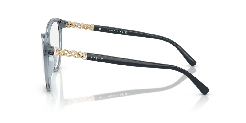 VOGUE EYEWEAR Donna VO5631B 2966 Montature da vista Nylon Blu Trasparente Pantos Normale miniatura 3